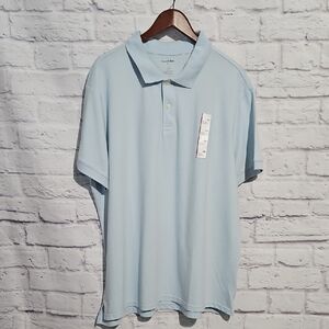 Goodfellow & Co Men's Pale Blue Polo Shirt - Short Sleeve